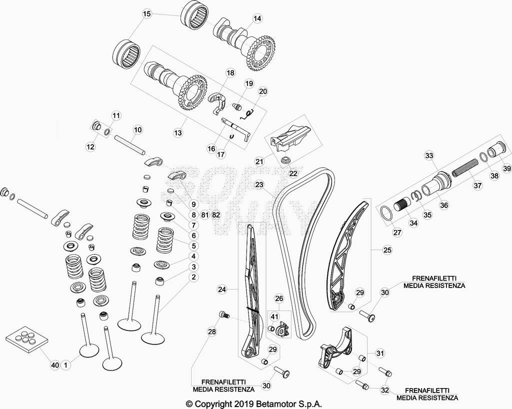 DISTRIBUTION POUR 350 RR 2020