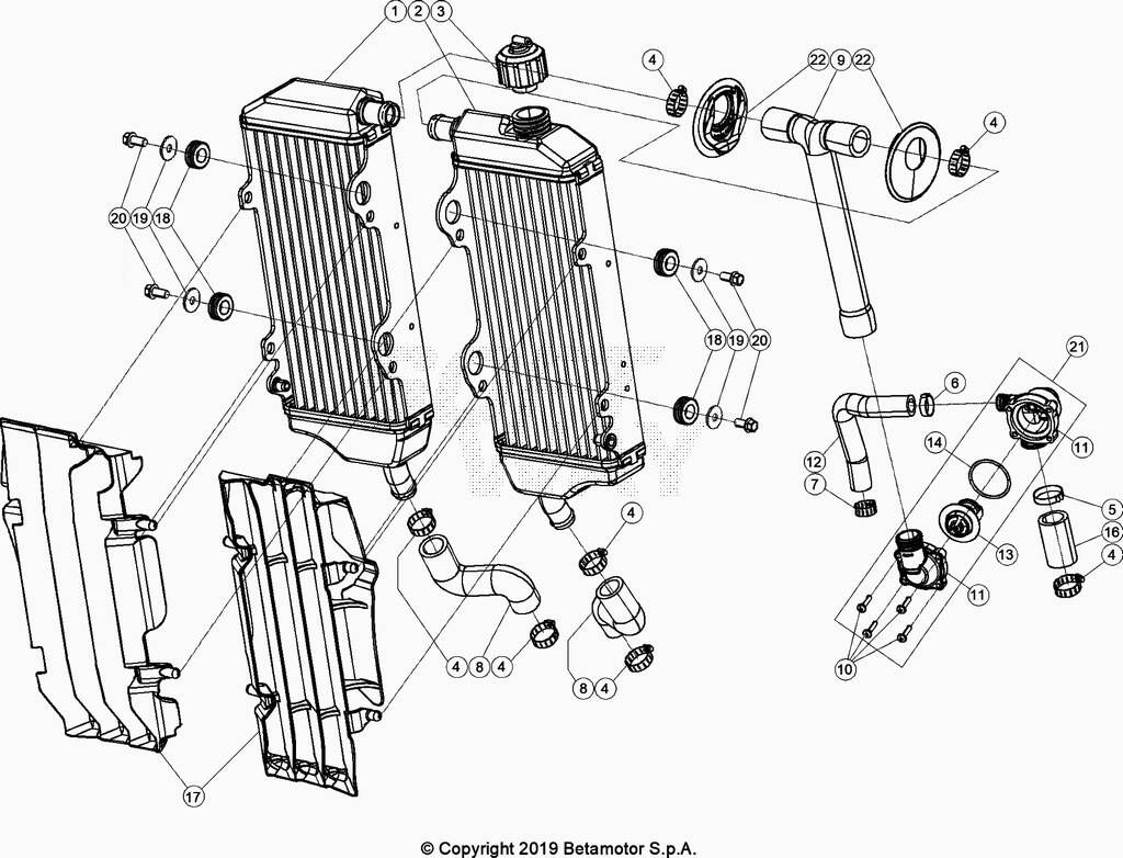 RADIATEUR POUR 350 RACING 2020