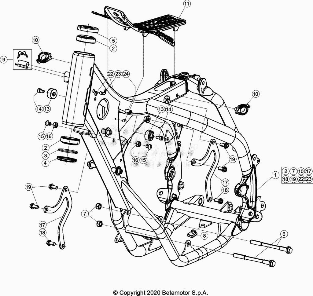 CADRE POUR 125 RACING 2021