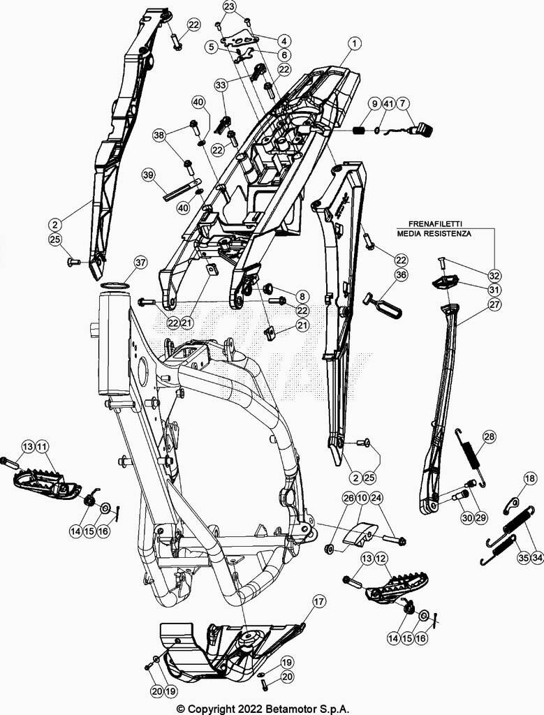 BOUCLE ARRIERE POUR BETA 200 RR STANDARD 2021