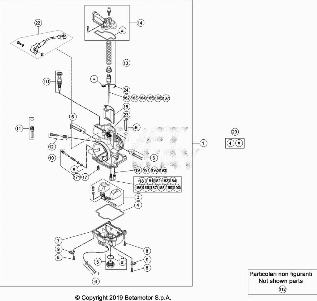 CARBURATEUR POUR 250 RACING 2021