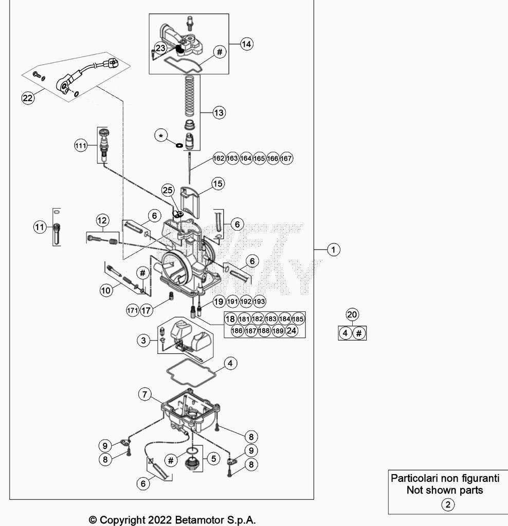 CARBURATEUR POUR 250 XTRAINER 2021