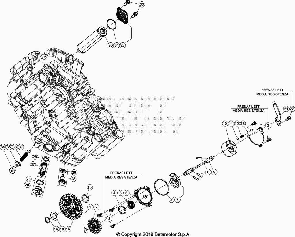 CIRCUIT DE LUBRIFICATION POUR 350 RR 2021