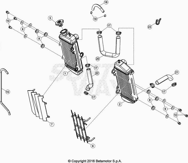 RADIATEUR POUR BETA 50 ENDURO RACING 2020