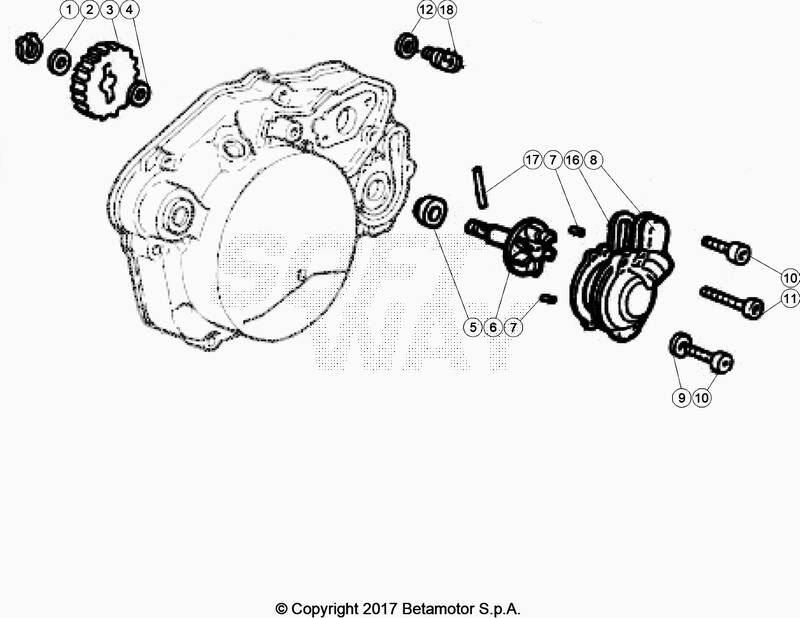 CIRCUIT DE REFROIDISSEMENT POUR BETA 50 ENDURO RACING 2020