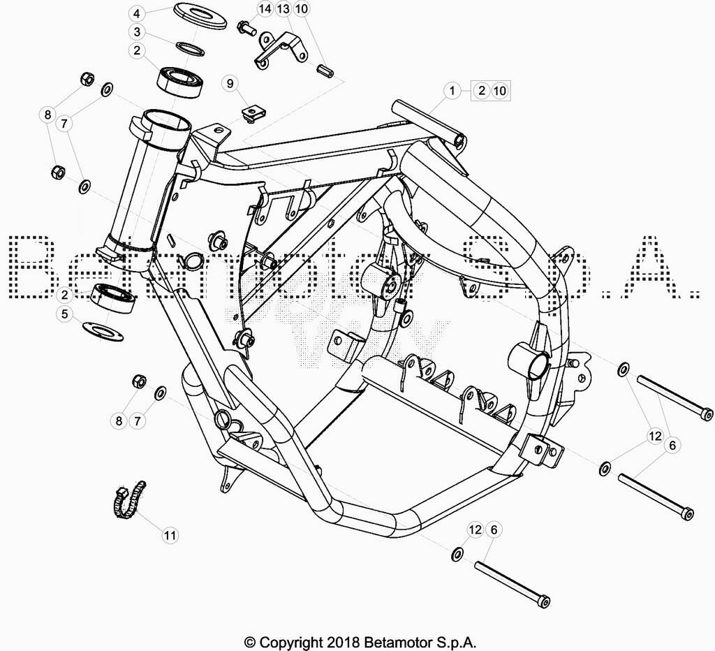 CHASSIS POUR BETA 50 SUPERMOTARD SPORT 2018