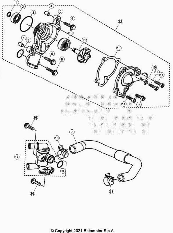 POMPE A EAU POUR ENDURO 125 4T LC BLANC 2021