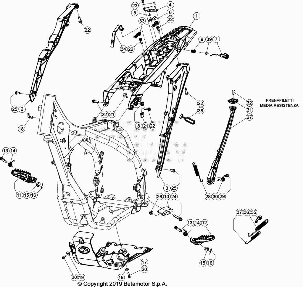 ACCESSOIRES DU CHASSIS POUR 350 RR 2023