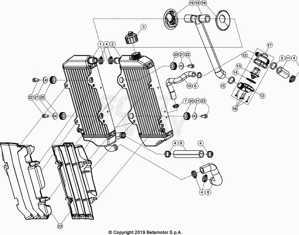 INSTALLATION DE REFROIDISSEMENT POUR 250 RACING 2023