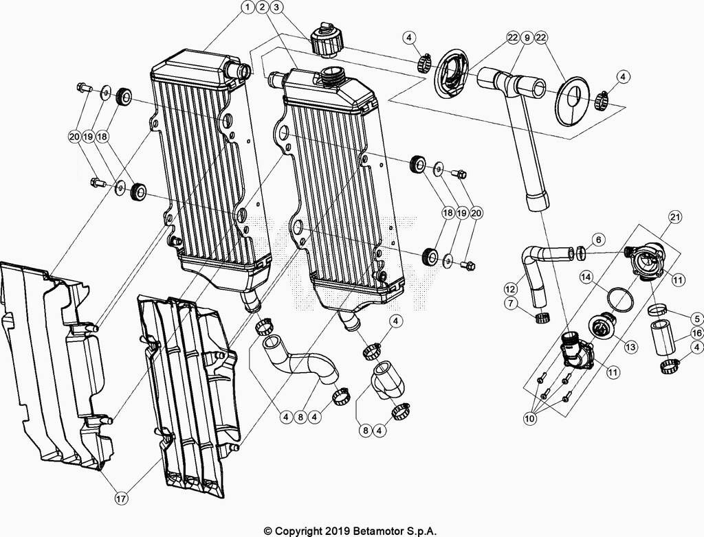 RADIATEUR POUR 350 RACING 2023