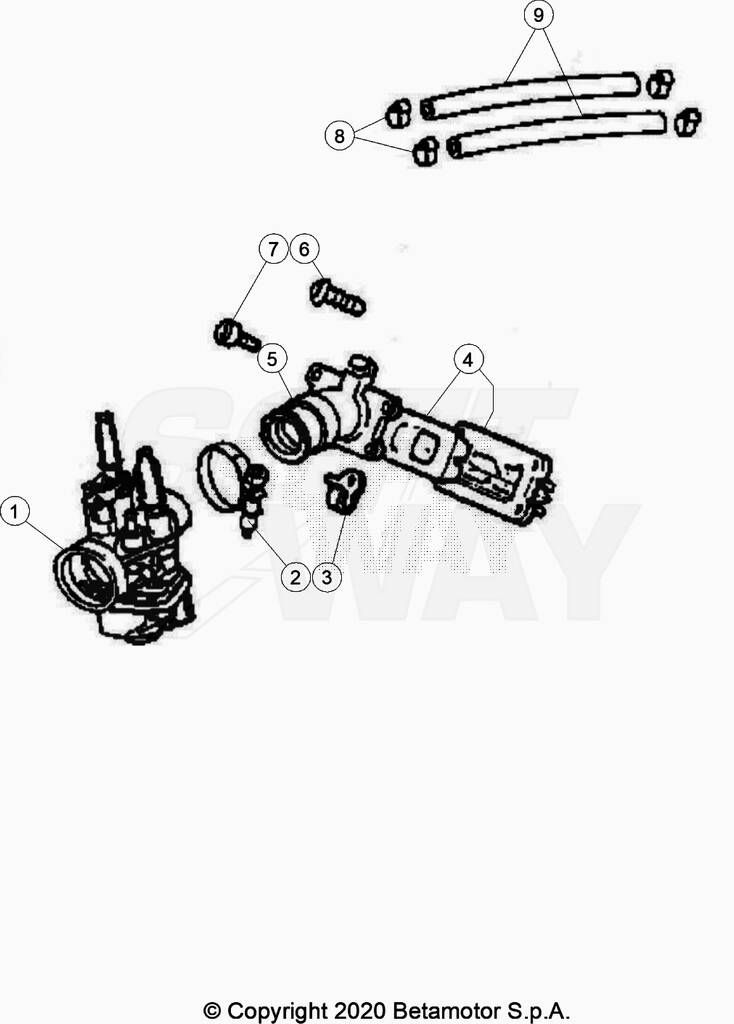 CARBURATEUR POUR ENDURO RED RR 50 2T 2023