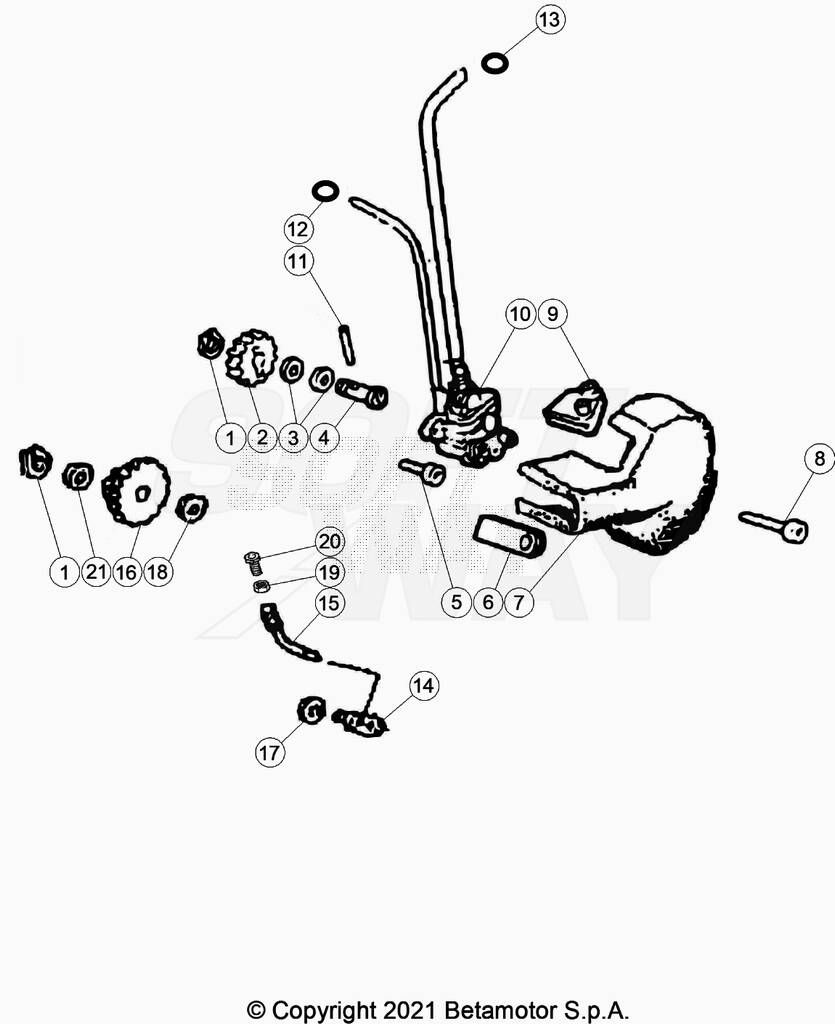 CIRCUIT DE LUBRIFICATION POUR ENDURO RED RR 50 2T 2023