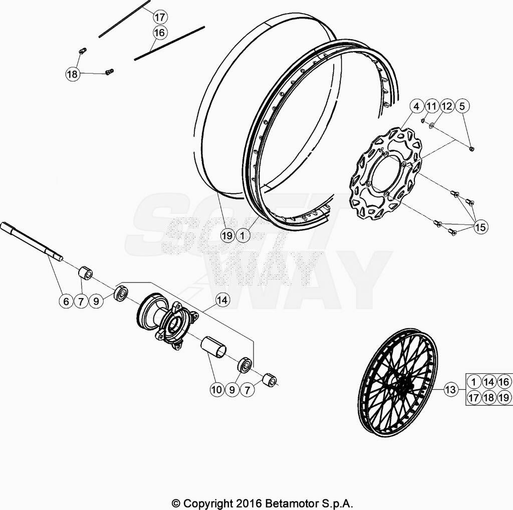 ROUE AVANT POUR MOTARD BLACK RR 50 2T TRACK 2023