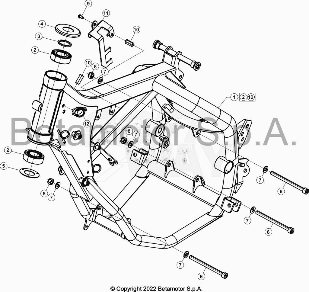 ACCESSOIRES DU CHASSIS POUR MOTARD WHITE RR 50 2T TRACK 2023