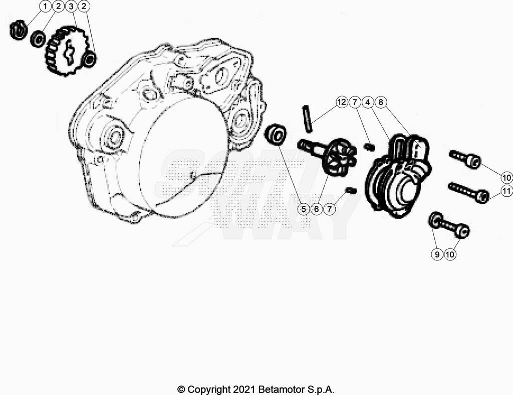 POMPE A EAU POUR ENDURO RR 50 2T RACING 2023