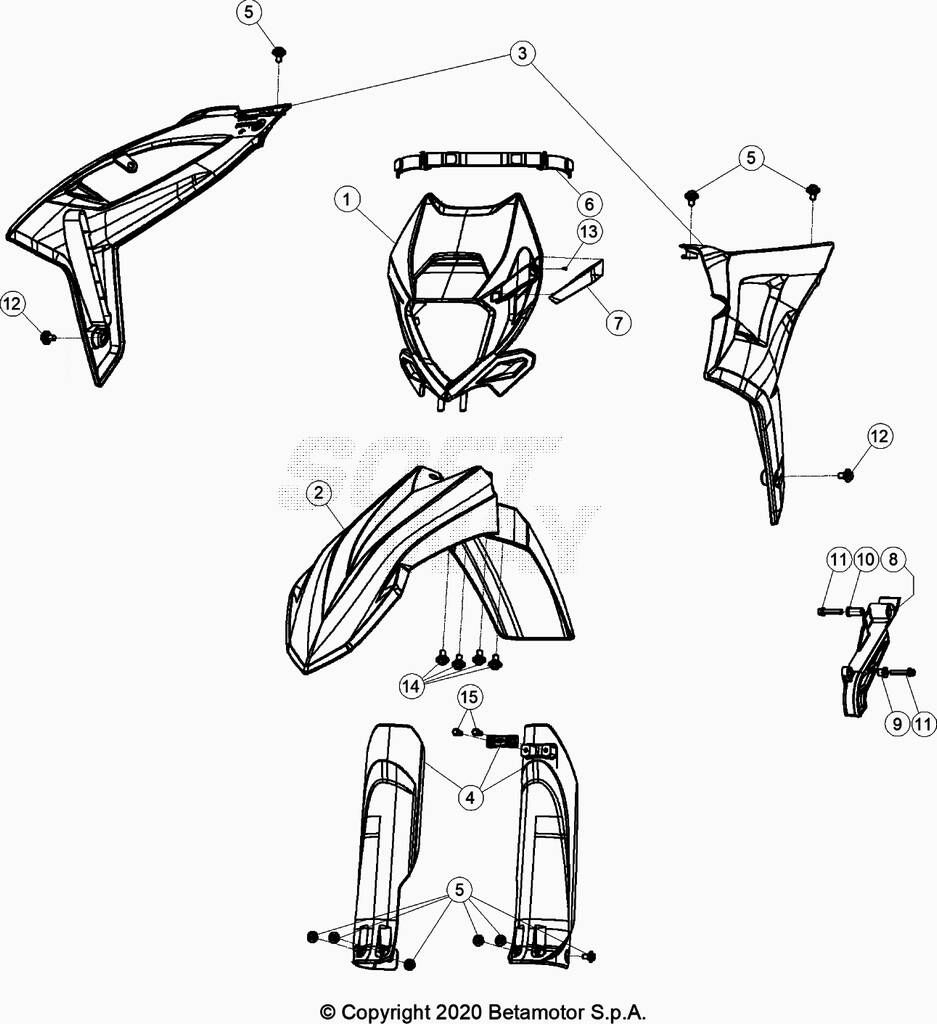 CARENAGE POUR 125 RR 2020