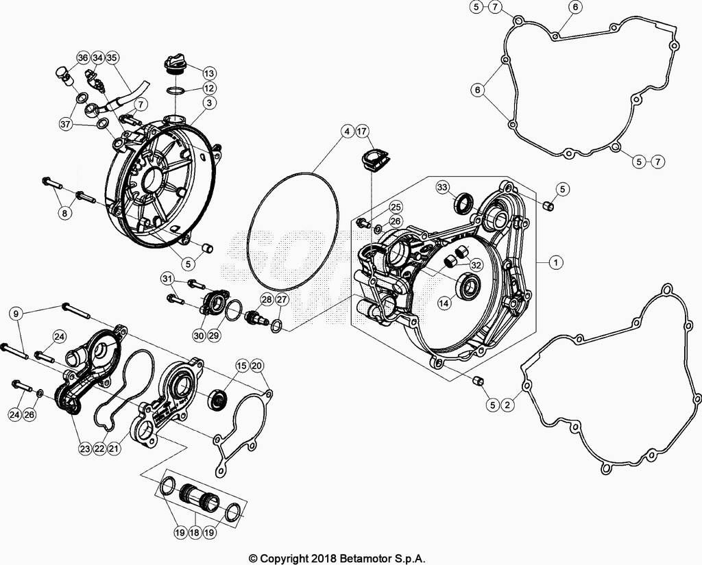 CARTER EMBRAYAGEALLUMAGE POUR 125 RR 2019